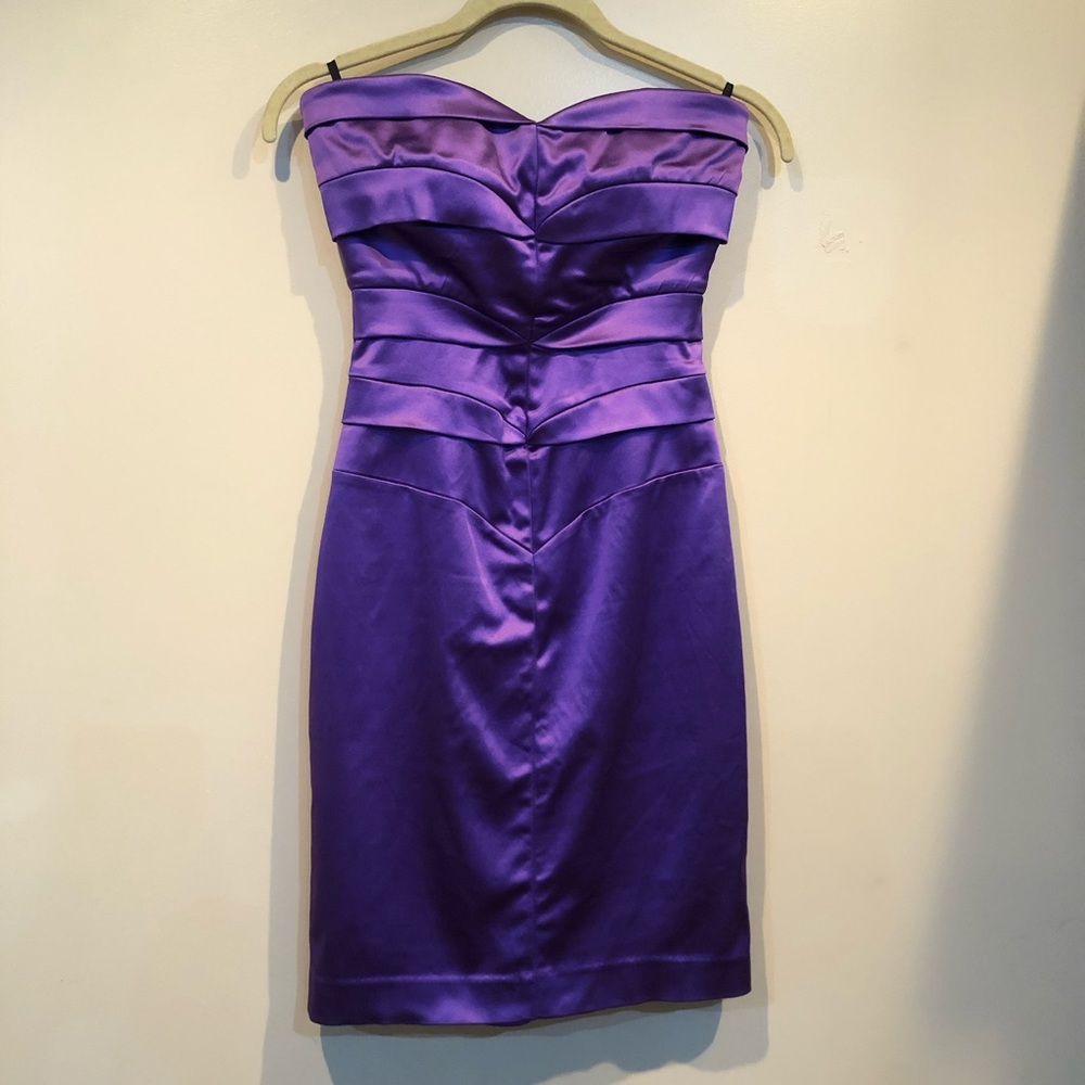 Vintage Purple Strapless Bebe mini dress